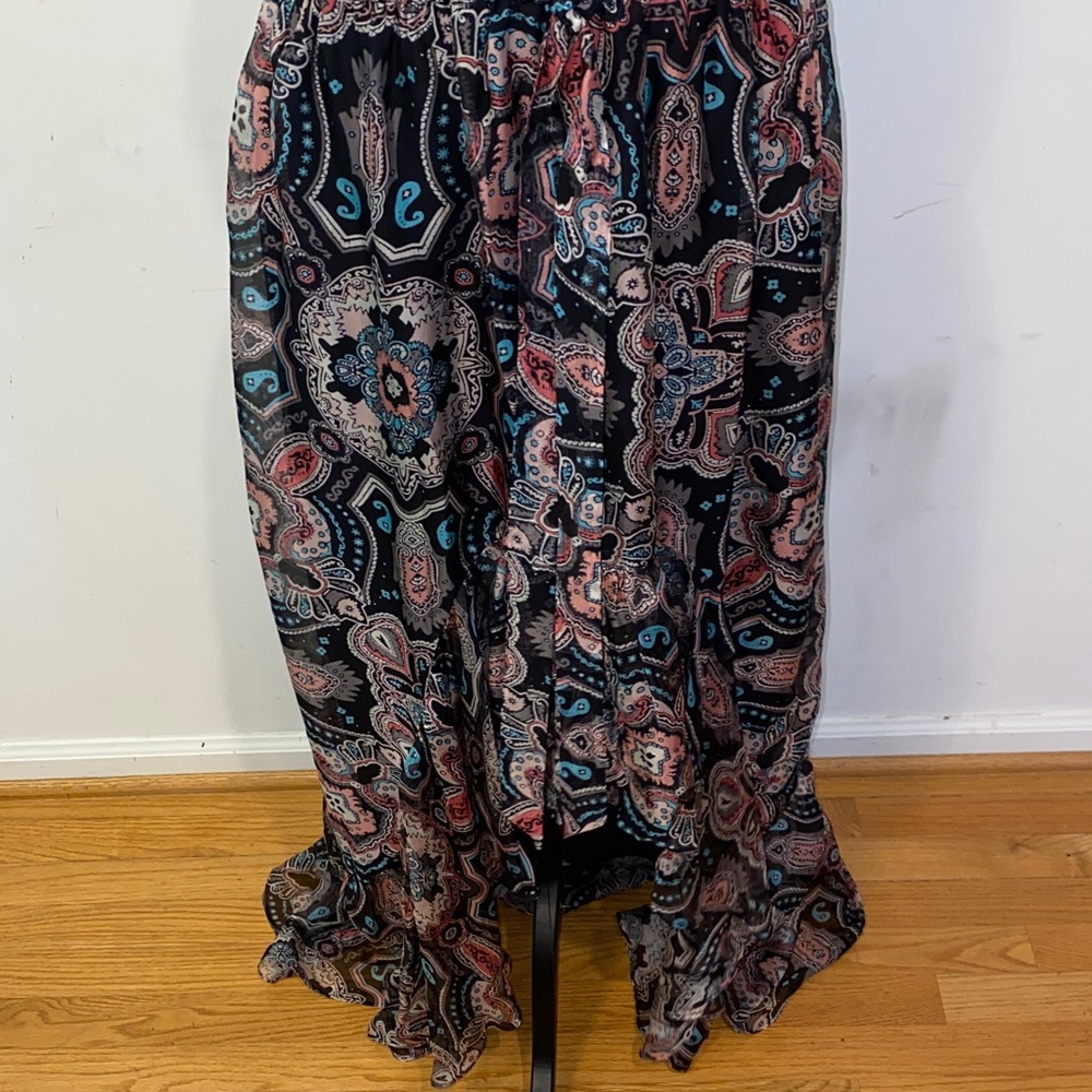 Ramy Brook Printed Savanna Paisley Print Silk Blend Maxi Dress Size Small - Picture 6 of 14